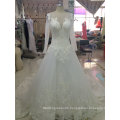 Luxurious High Quality Long Sleeve Lace Wedding Dress
